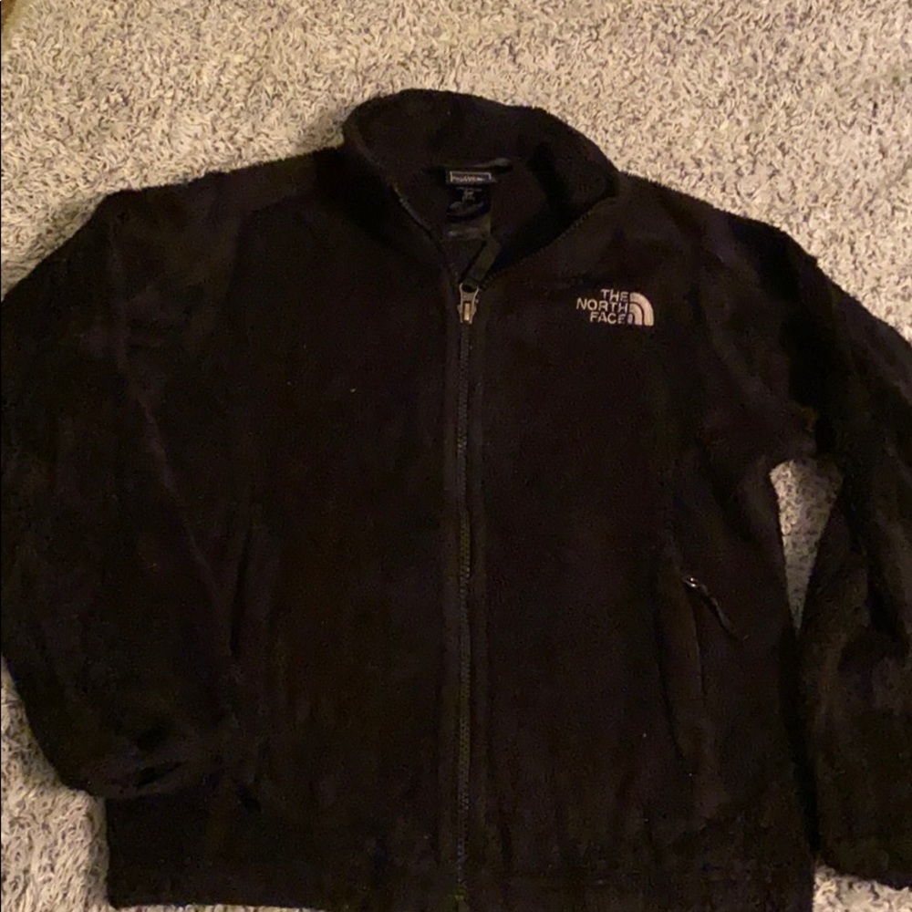 Kids north face black fleece jacket